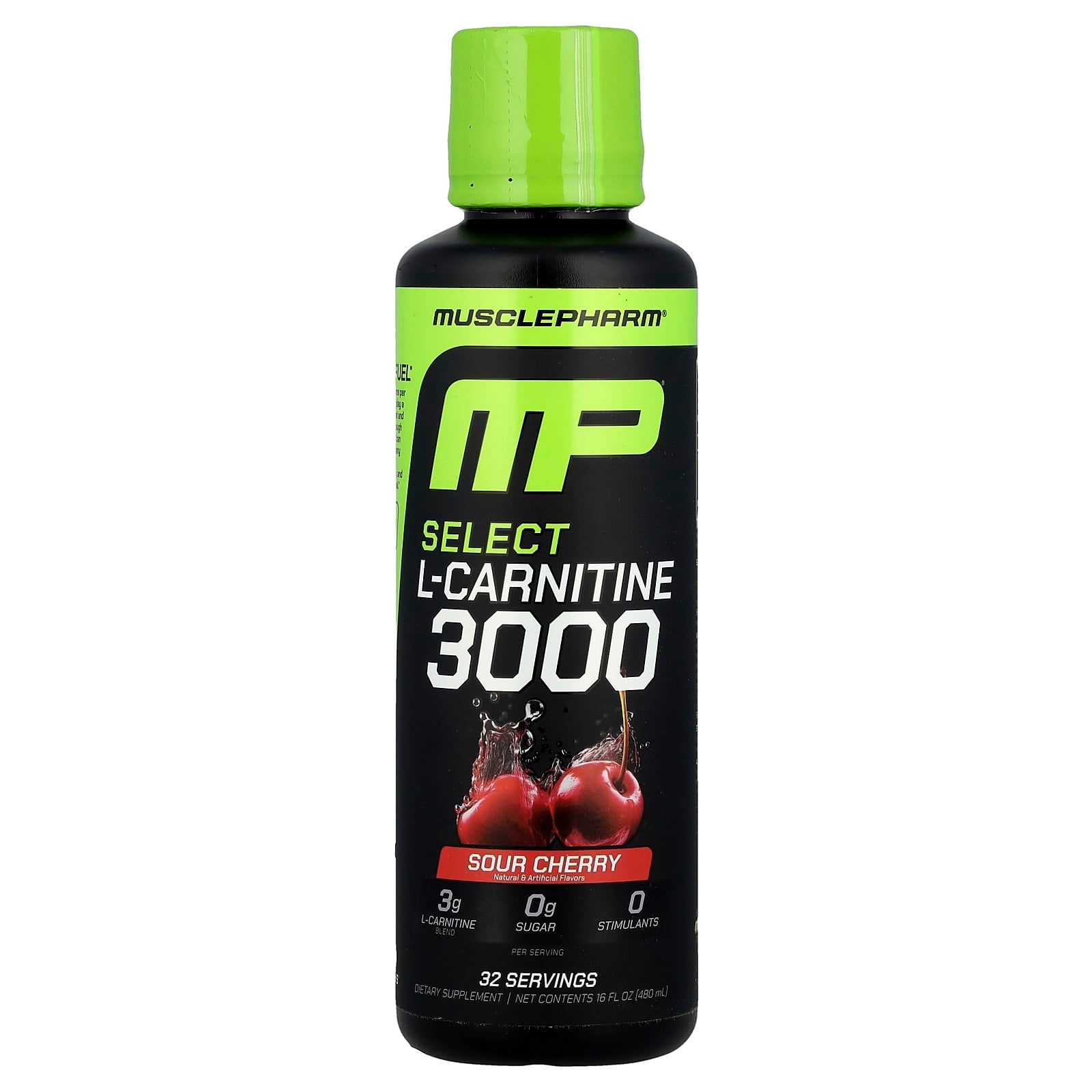 MusclePharm, Select L-Carnitine 3000, Sour Cherry , 16 fl oz (480 ml) - Image 1