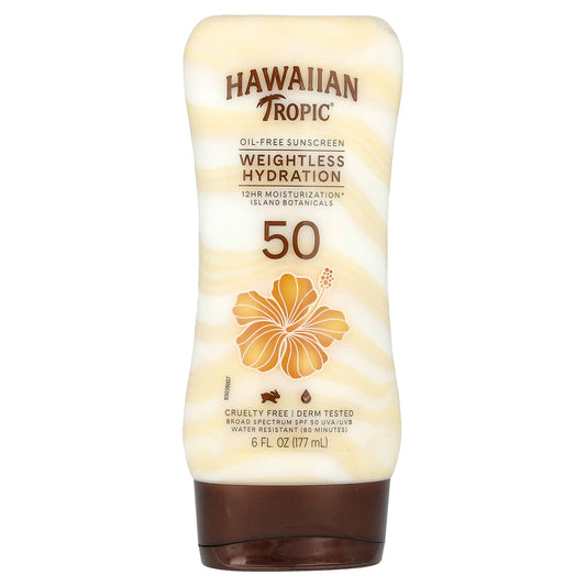 Hawaiian Tropic Weightless Hydration Oil-Free Sunscreen SPF 50 6 fl oz - Image 1