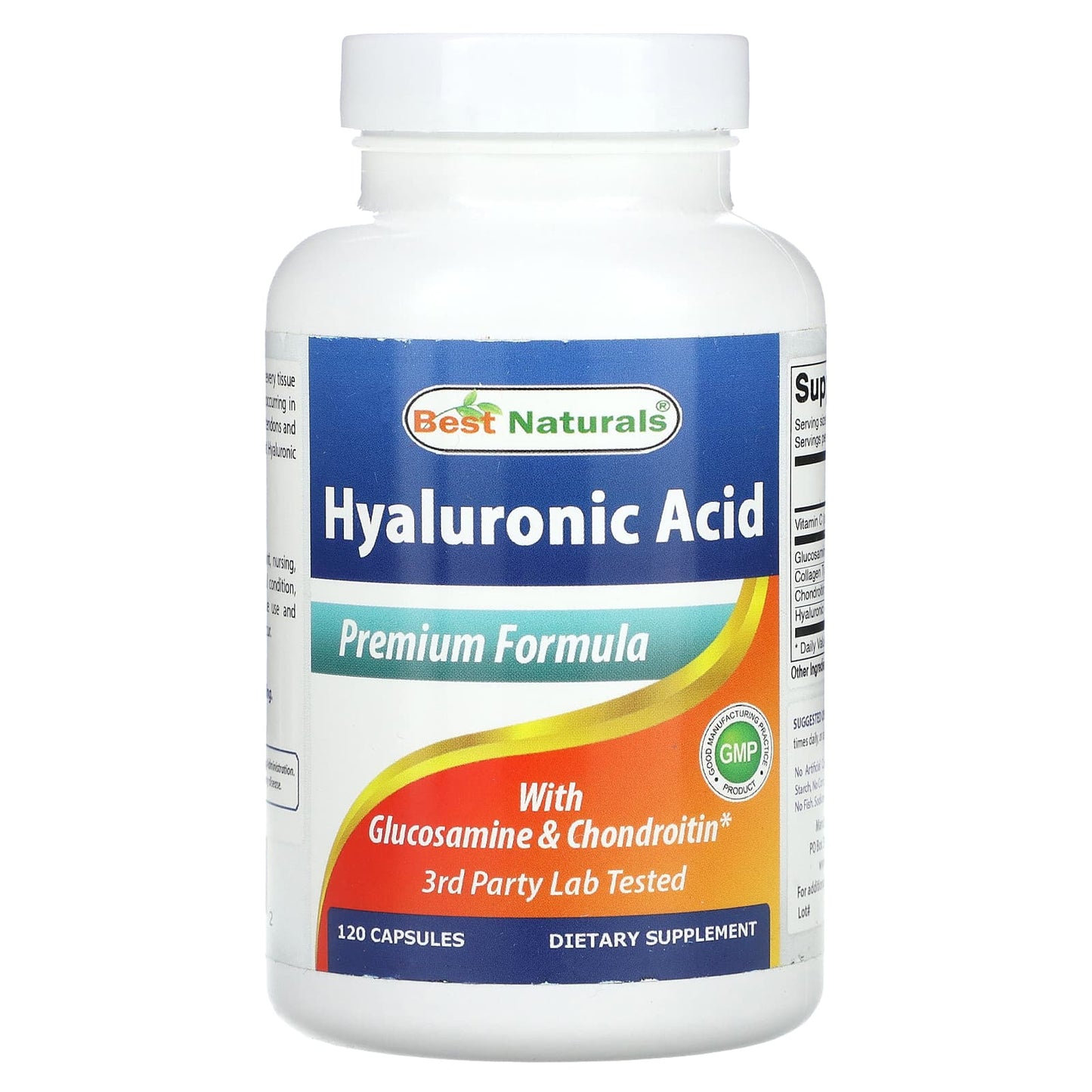 Hyaluronic Acid Supplement with Glucosamine & Chondroitin by Best Naturals - Image 1