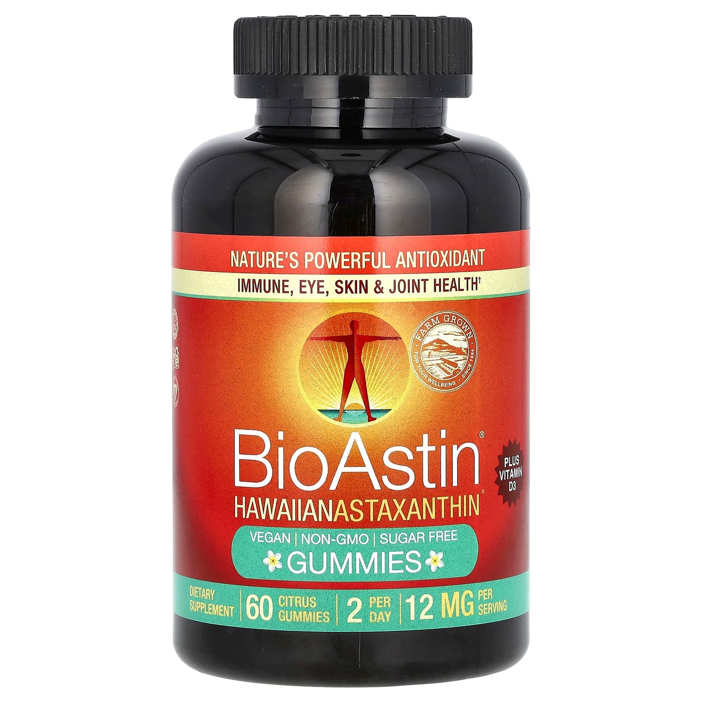 Nutrex Hawaii, BioAstin, Hawaiian Astaxanthin Gummies, Citrus, 60 Gummies - Image 1