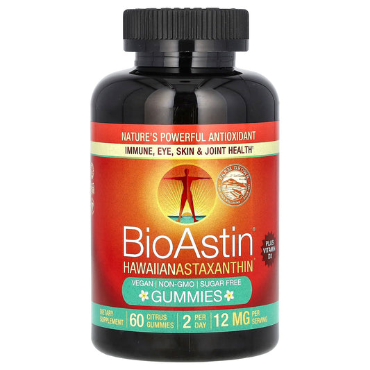 Nutrex Hawaii, BioAstin, Hawaiian Astaxanthin Gummies, Citrus, 60 Gummies - Image 1