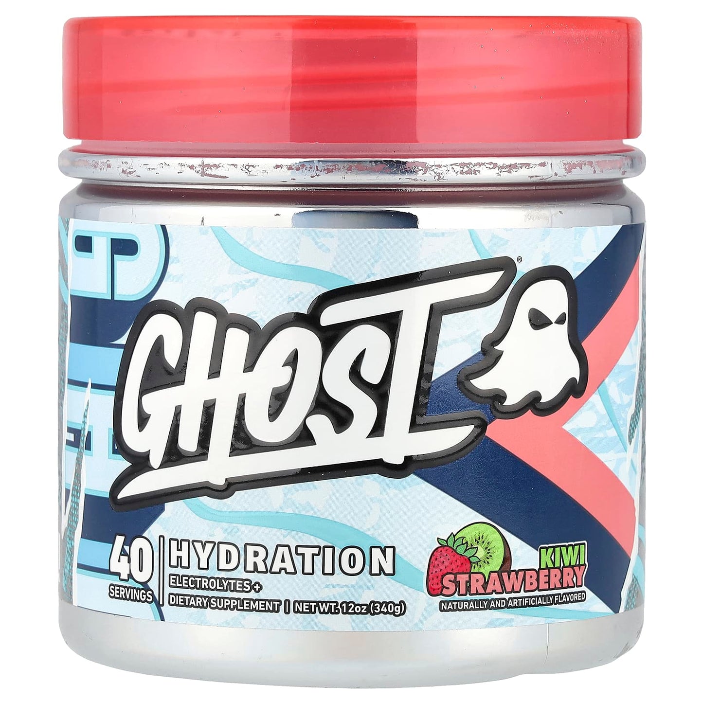 Ghost Hydration Kiwi Strawberry Electrolyte Supplement, 12 oz (340g) - Image 1