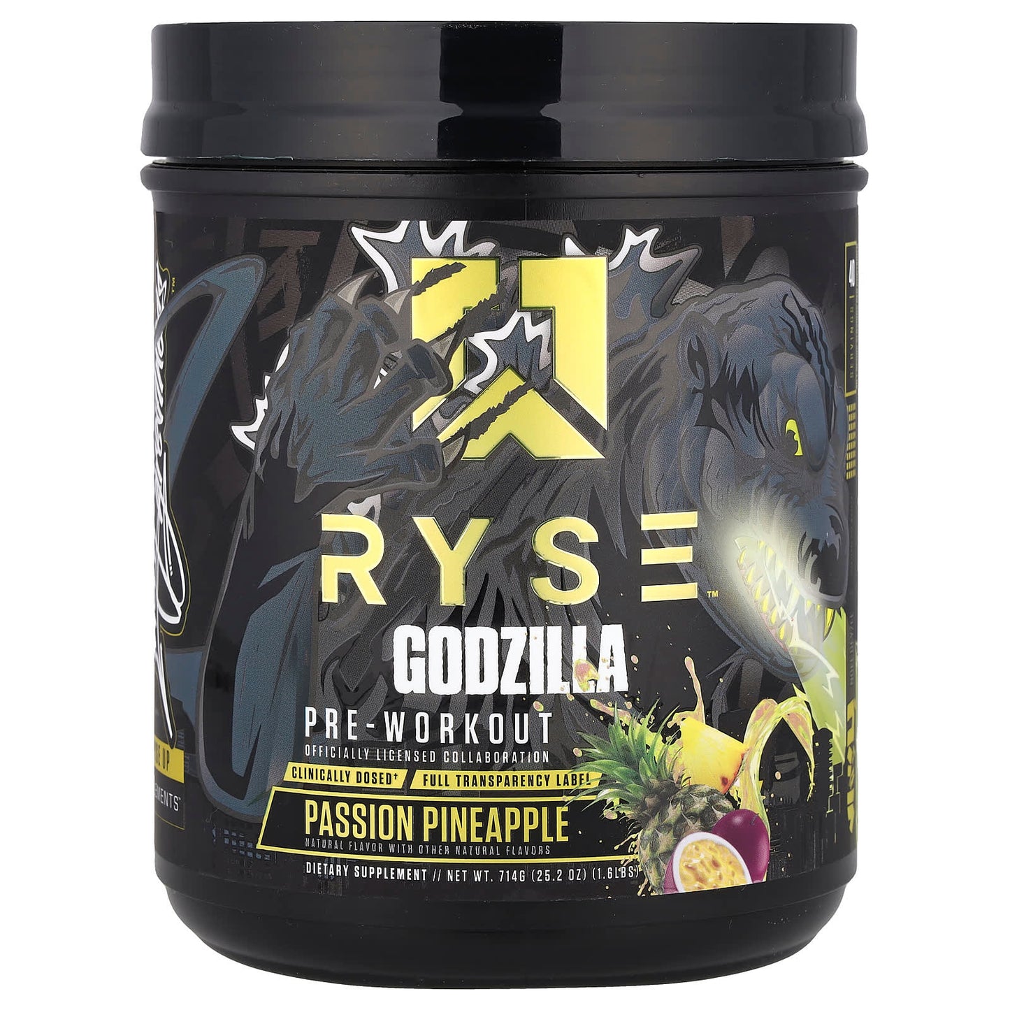 RYSE, Godzilla, Pre-Workout, Passion Pineapple, 1.6 lbs (714 g) - Image 1