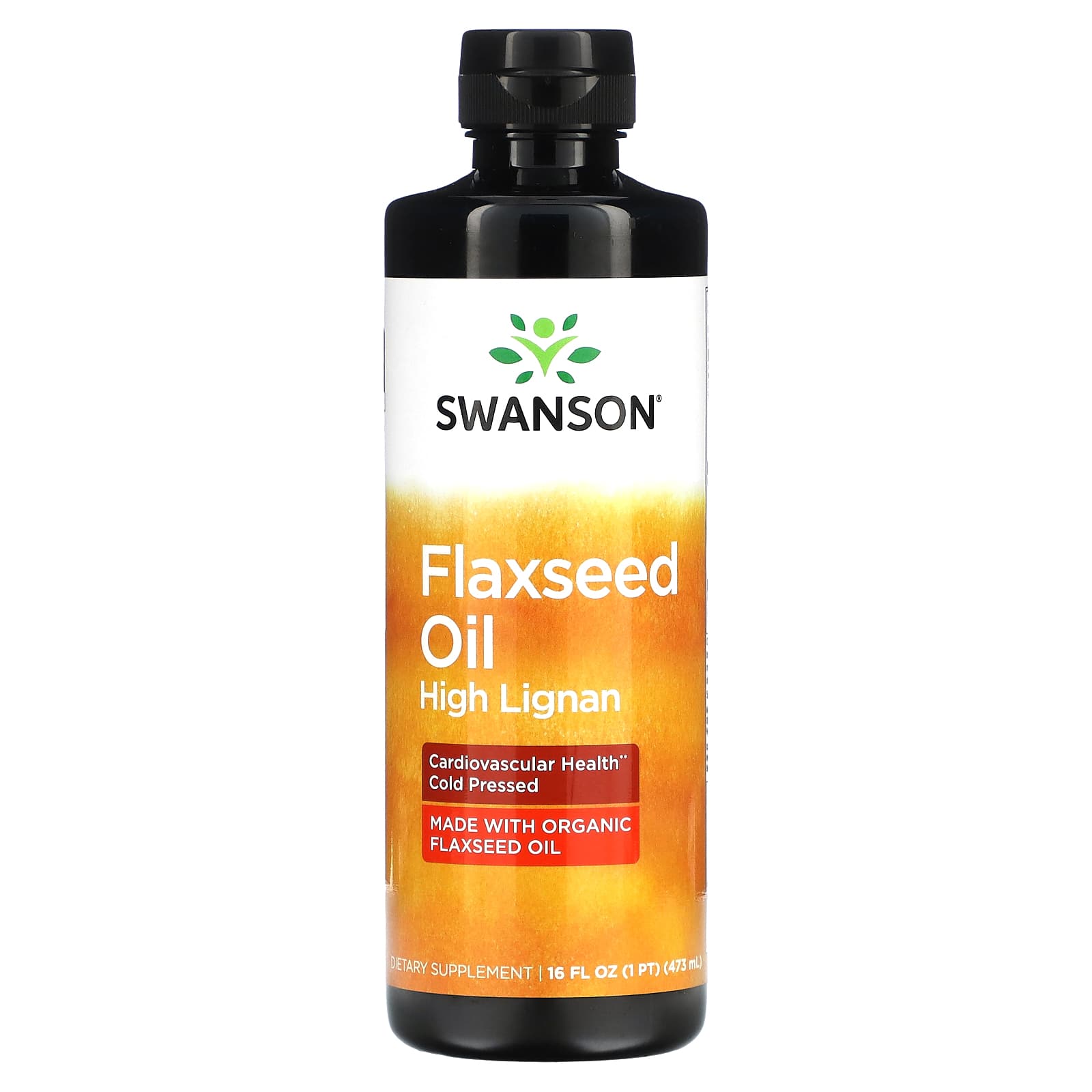 Swanson, Flaxseed Oil, 16 fl oz (473 ml) - Image 1
