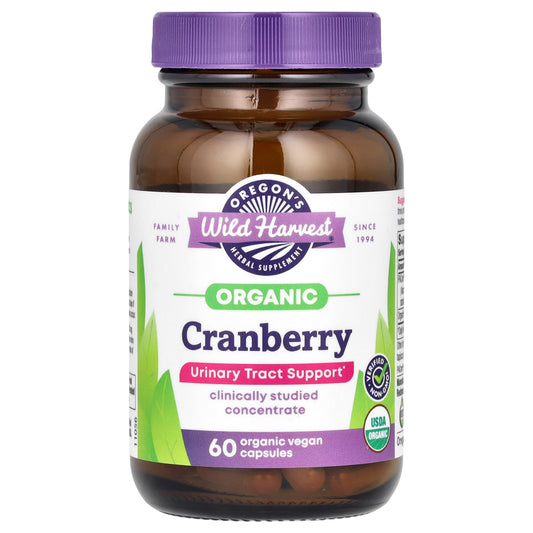 Oregon's Wild Harvest, Organic Cranberry, 60 Organic Vegan Capsules - Image 1