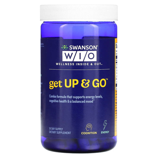 Swanson WIO, Get Up & Go, 60 Vegetarian Capsules - Image 1
