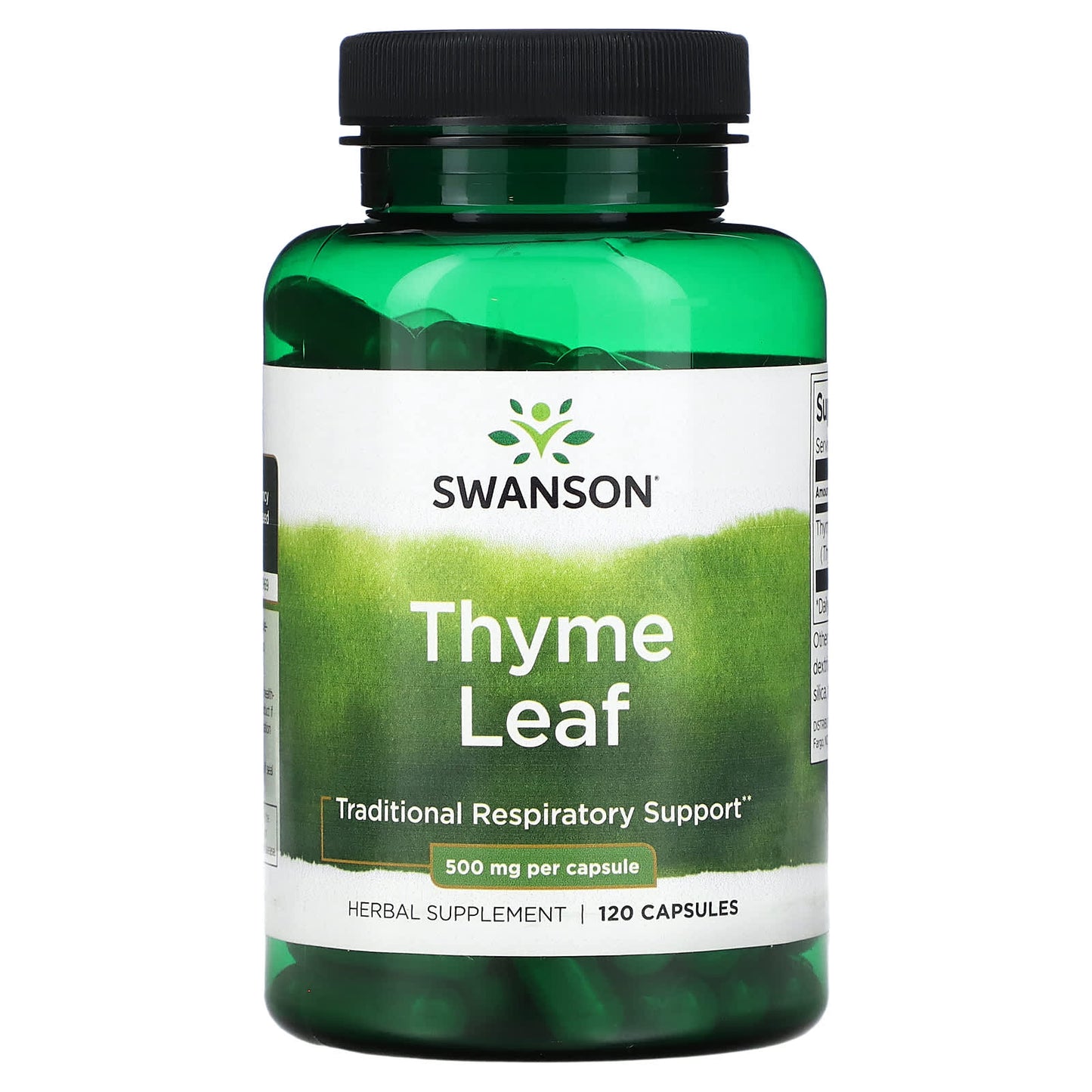 Swanson, Thyme Leaf, 500 mg , 120 Capsules - Image 1