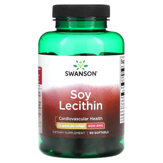 Swanson, Soy Lecithin, 1,200 mg, 90 Softgels - Image 1