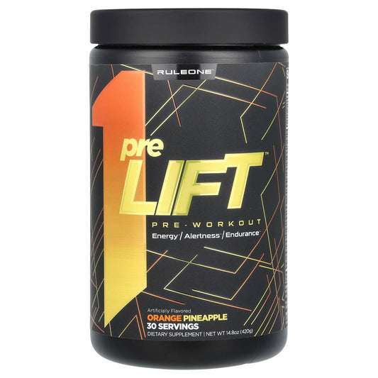 Rule One Proteins, preLIFT, Pre-Workout, Orange Pineapple, 14.8 oz (420 g) - Image 1