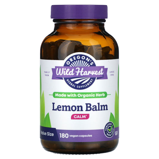 Oregon's Wild Harvest, Lemon Balm, 180 Vegan Capsules (375 mg per Capsule) - Image 1