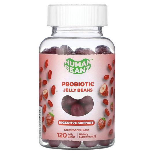 Probiotic Jelly Beans for Adults - Strawberry Blast, 120 Pieces - Image 1