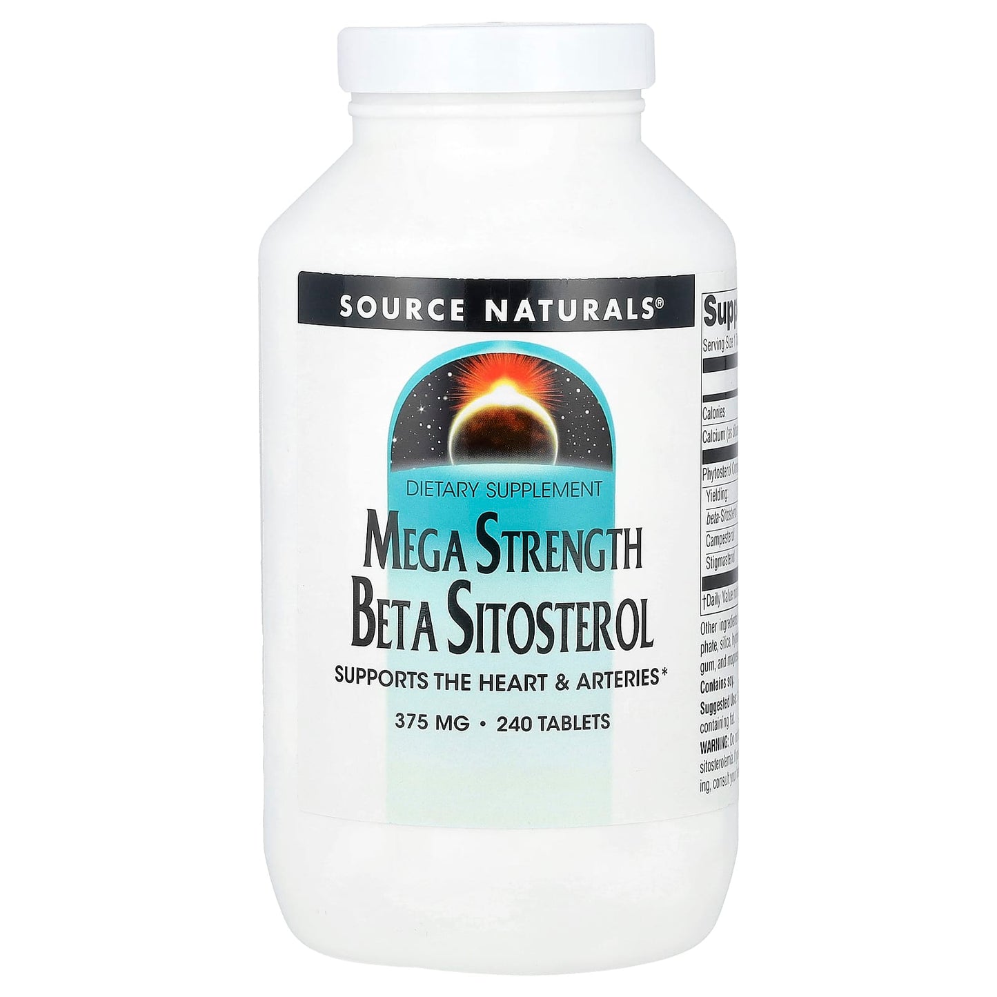 Source Naturals, Mega Strength Beta Sitosterol, 240 Tablets - Image 1