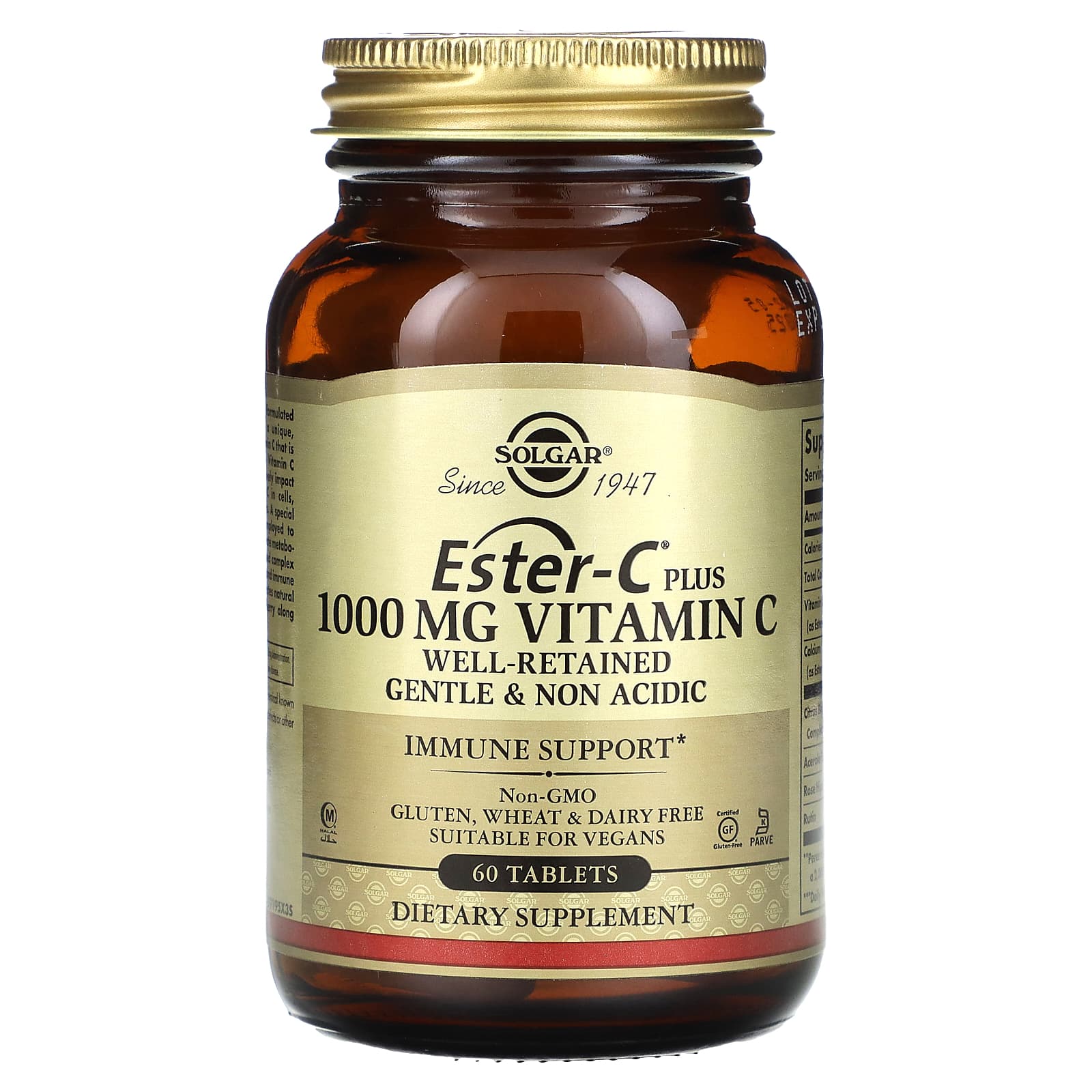 Solgar, Ester-C Plus, Vitamin C, 1,000 mg, 60 Tablets - Image 1