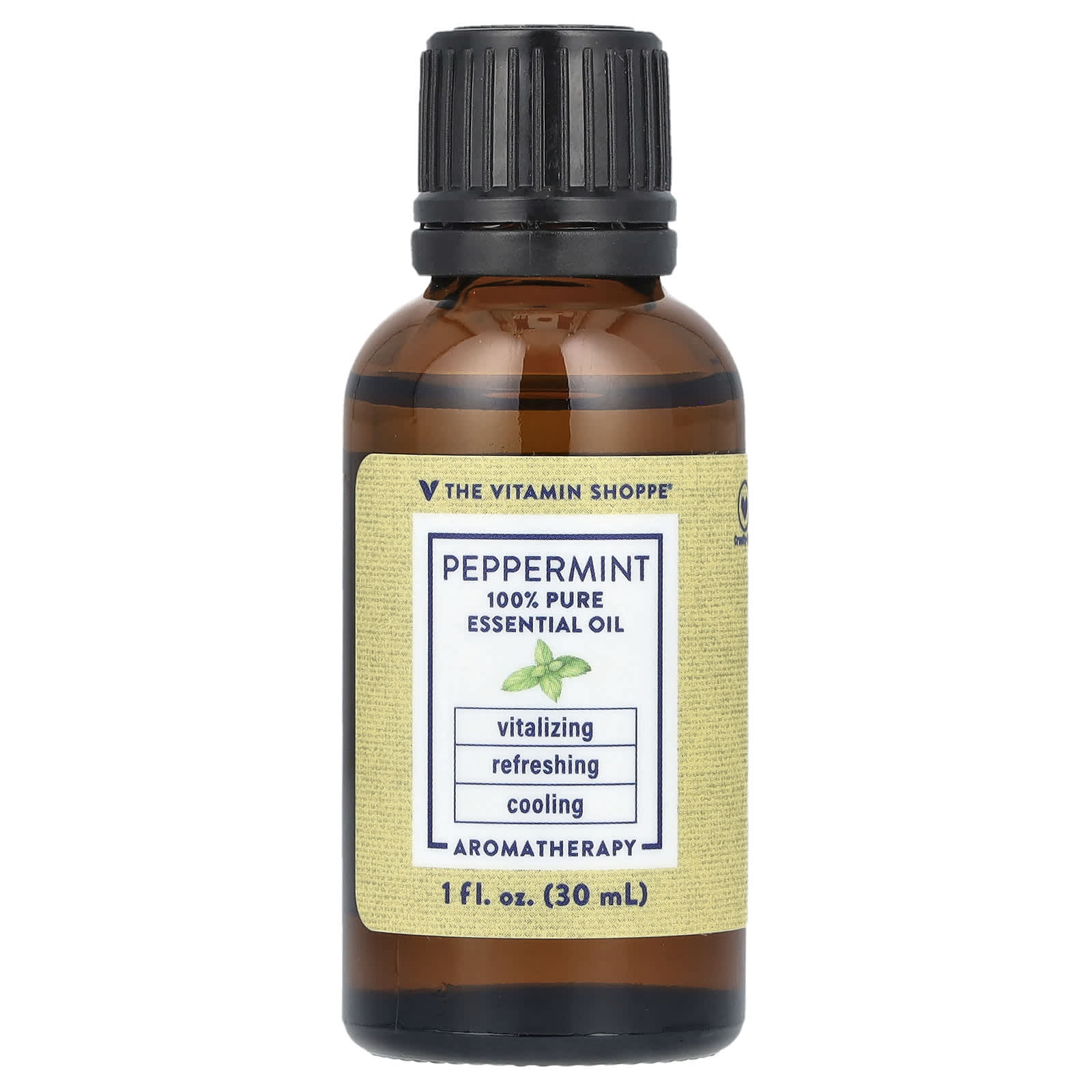 The Vitamin Shoppe, 100% Pure Essential Oil, Peppermint , 1 fl oz (30 ml) - Image 1