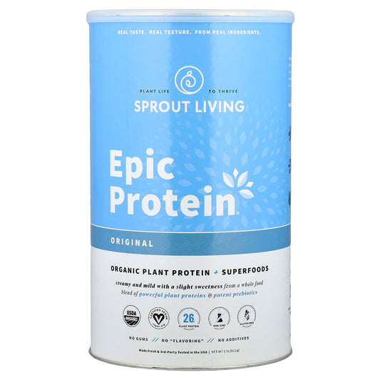 Sprout Living, Epic Protein®, Organic Plant Protein + Superfoods, Original, 2 lb (912 g) - Image 1