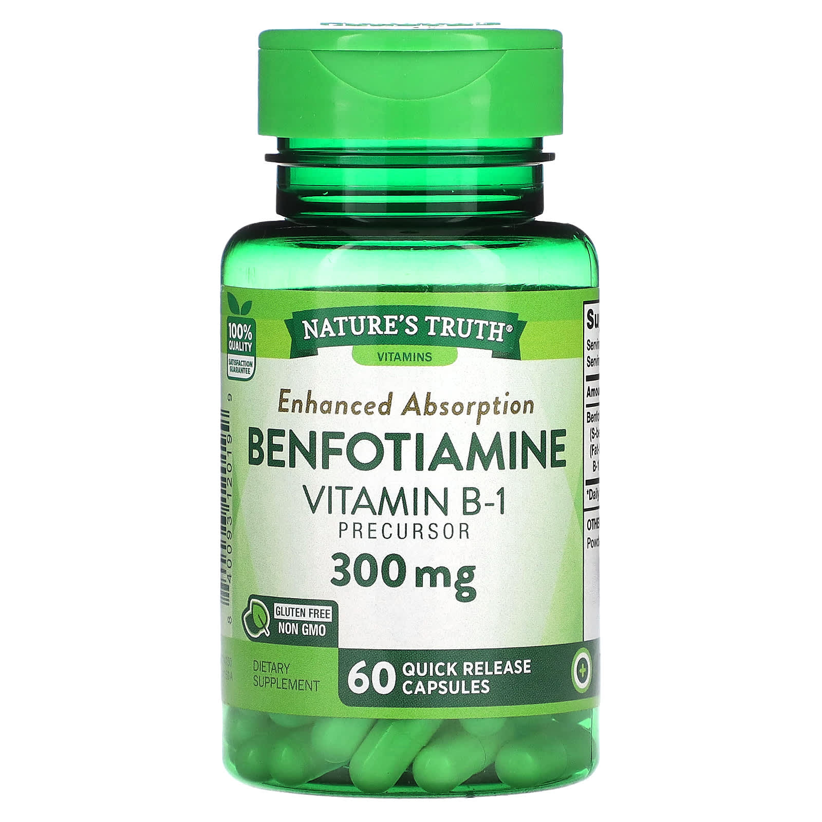 Nature's Truth, Benfotiamine, 300 mg, 60 Quick Release Capsules - Image 1