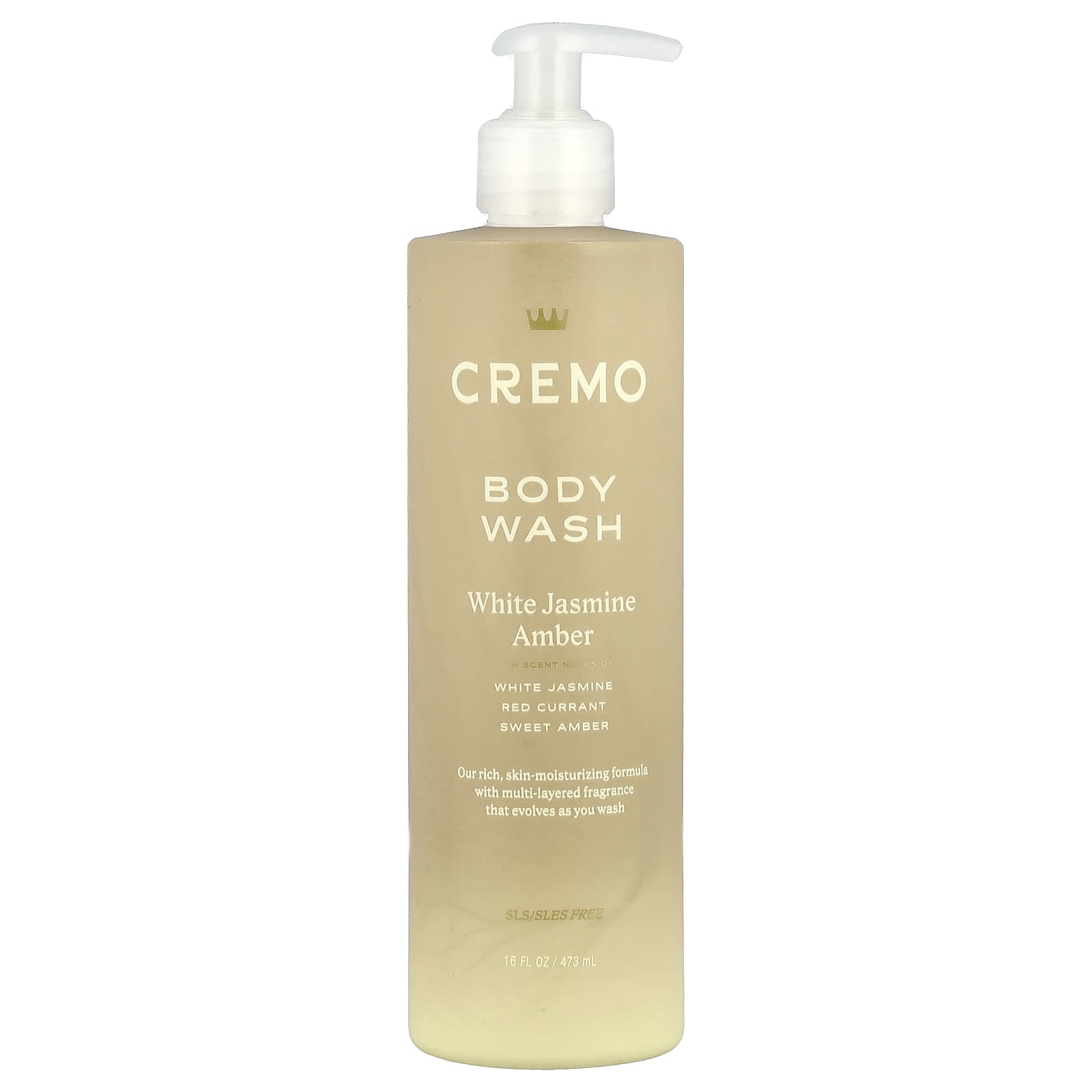 Cremo White Jasmine Amber Body Wash, 16 fl oz, Moisturizing & Fragrant - Image 1