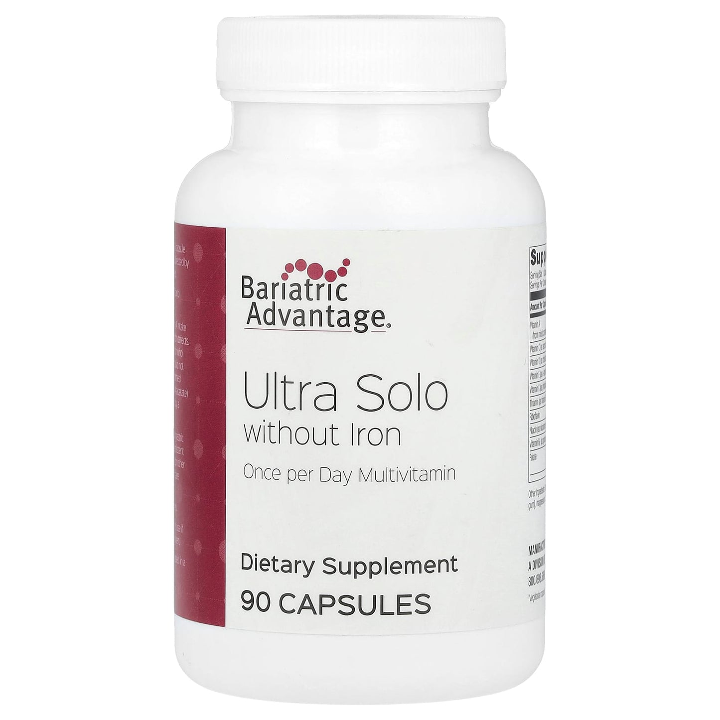 Bariatric Advantage Ultra Solo Multivitamin Supplement - 90 Capsules - Image 1