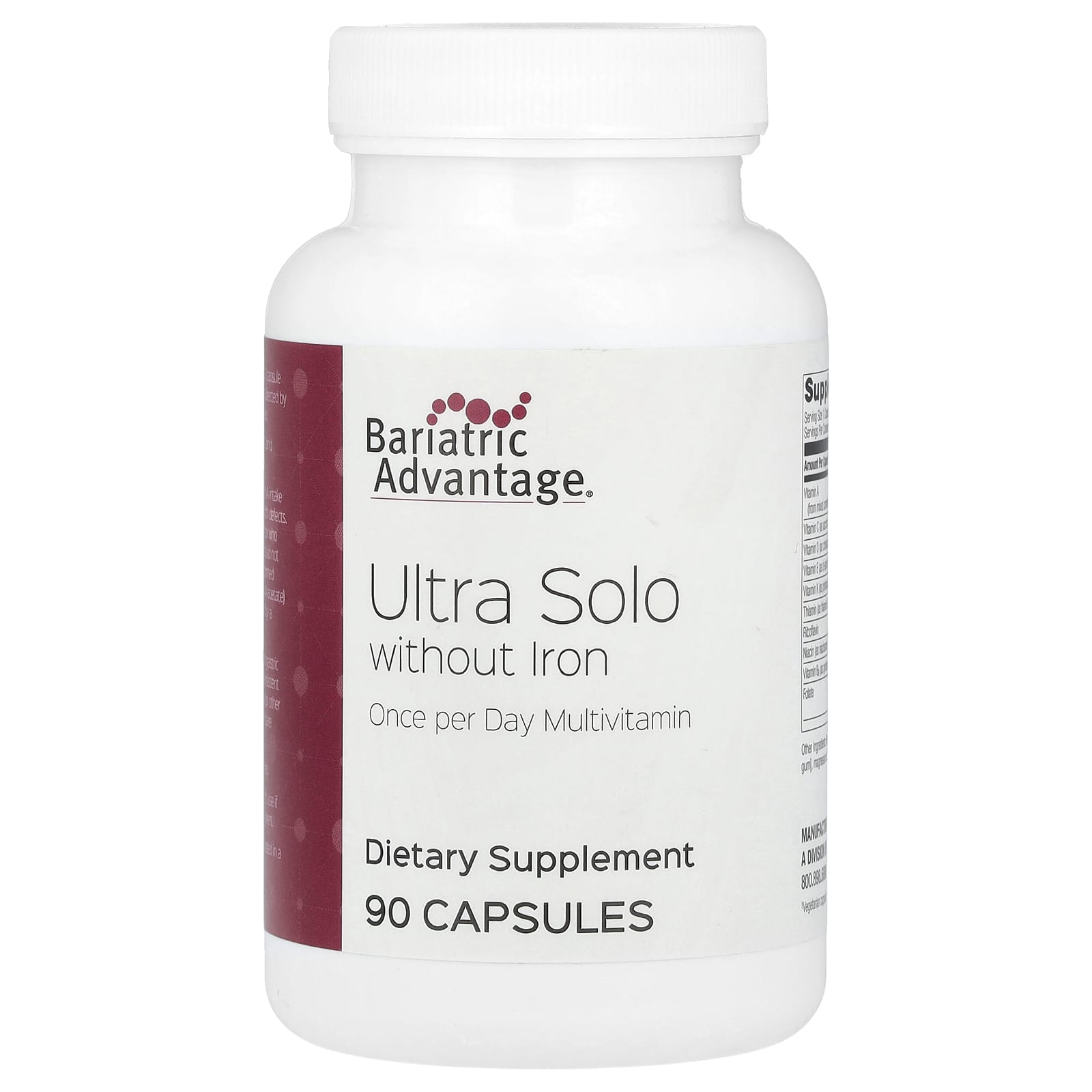 Bariatric Advantage Ultra Solo Multivitamin Supplement - 90 Capsules - Image 1