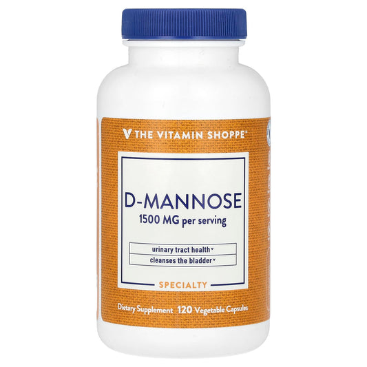 The Vitamin Shoppe, D-Mannose, 120 Vegetable Capsules (500 mg per Capsule) - Image 1