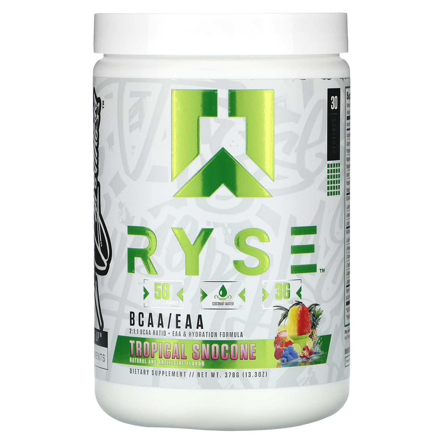 RYSE, BCAA / EAA, Tropical Snocone, 13.3 oz (378 g) - Image 1
