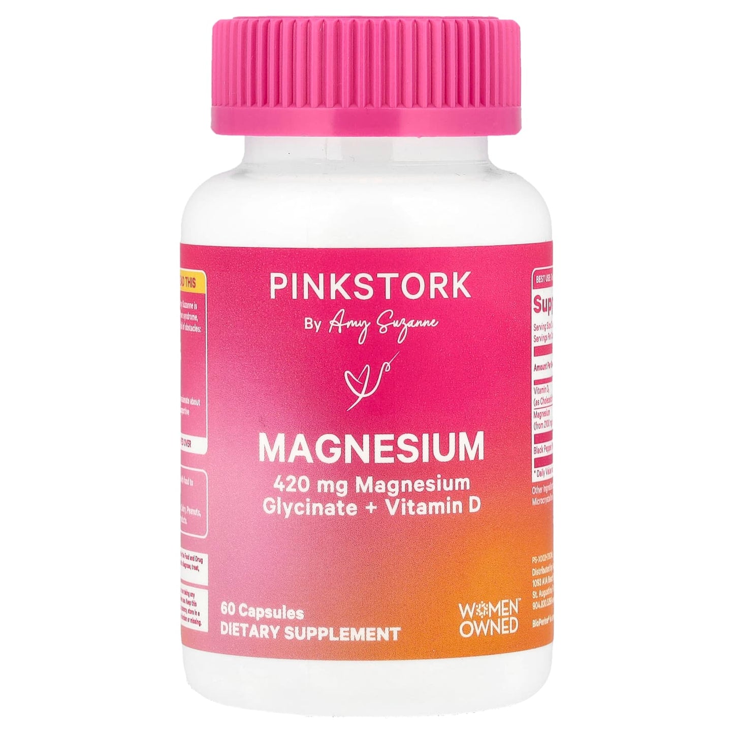 Pink Stork, Magnesium, 60 Capsules - Image 1