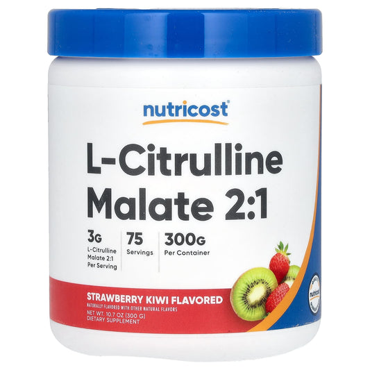 Nutricost, L-Citrulline Malate 2:1, Strawberry Kiwi , 10.7 oz (300 g) - Image 1