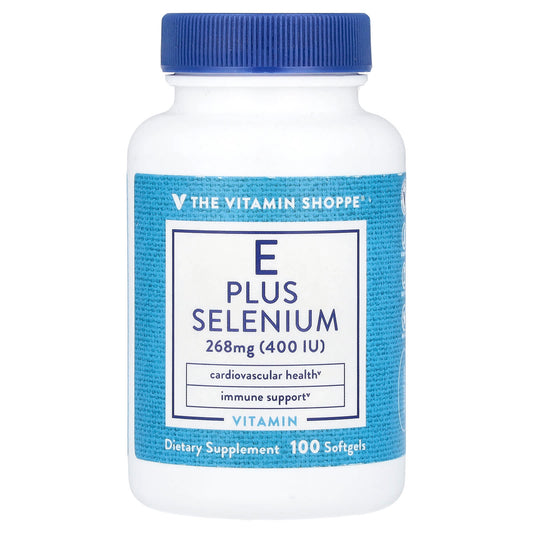 The Vitamin Shoppe, Vitamin E Plus Selenium, 268 mg (400 IU), 100 Softgels - Image 1