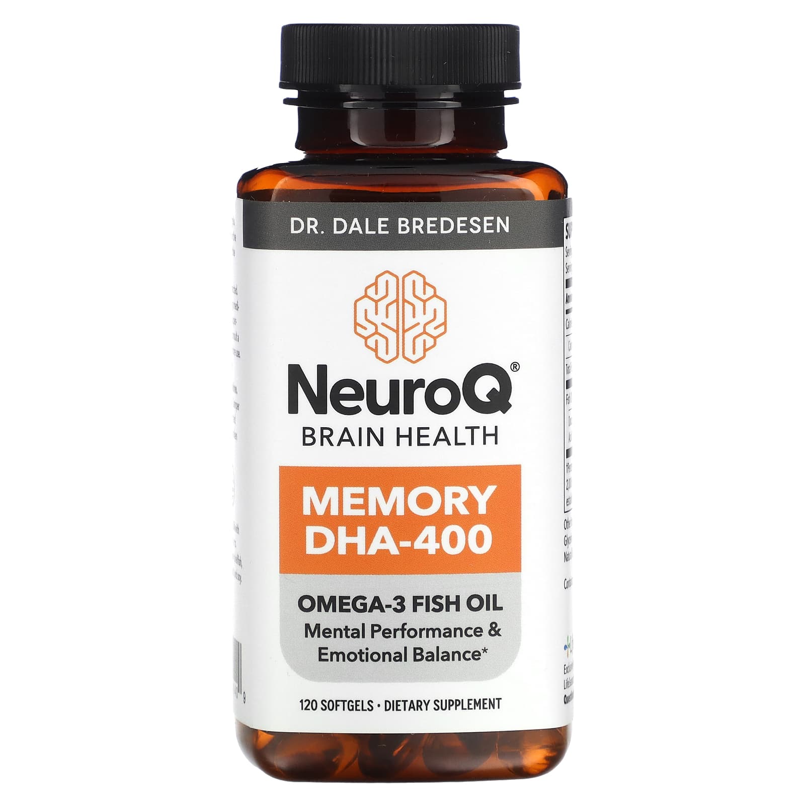 LifeSeasons, NeuroQ Brain Health, Memory DHA-400, 120 Softgels - Image 1