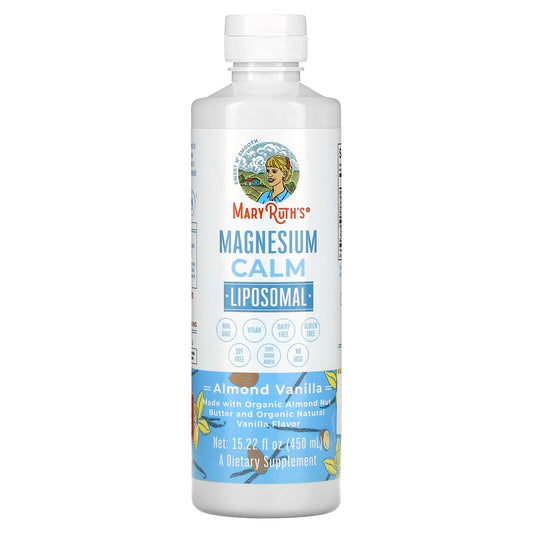 MaryRuth's, Magnesium Calm Liposomal, Almond Vanilla, 15.22 fl oz (450 ml) - Image 1