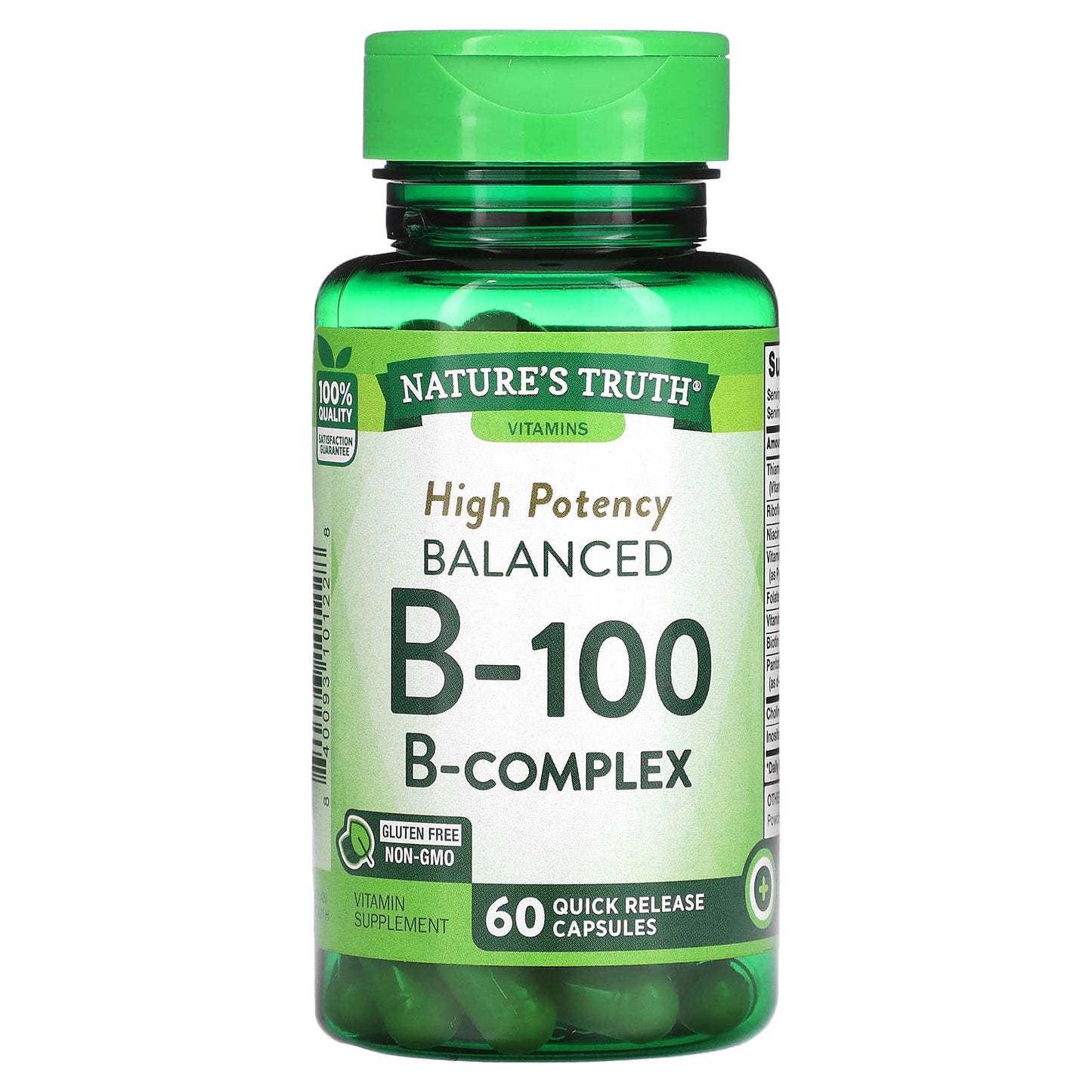 Nature's Truth, Balanced B-100, High Potency, 60 Quick Release Capsules - Image 1