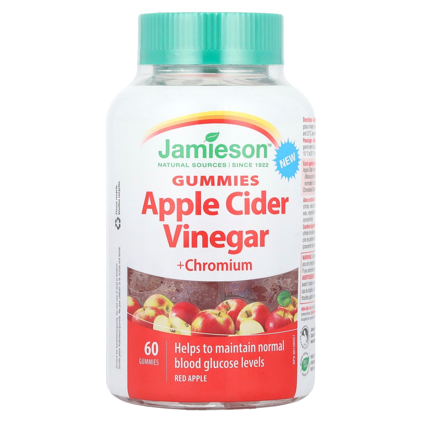 Jamieson Apple Cider Vinegar + Chromium Gummies for Blood Sugar Support - Image 1