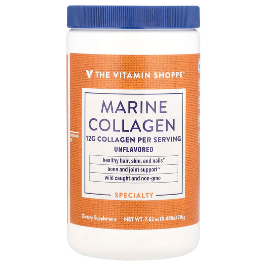 The Vitamin Shoppe, Marine Collagen, Unflavored, 7.62 oz (216 g) - Image 1