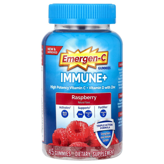 Emergen-C Immune+ Vitamin C, D & Zinc Gummies, 45 Count - Image 1