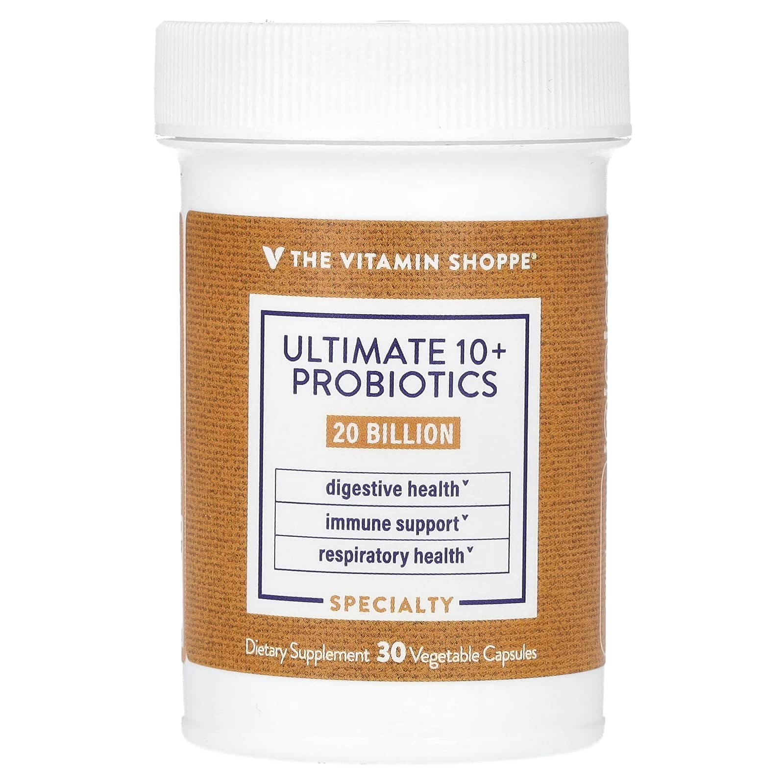 The Vitamin Shoppe, Ultimate 10+ Probiotics, 20 Billion CFU, 30 Vegetable Capsules - Image 1