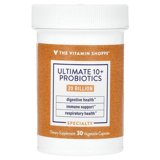 The Vitamin Shoppe, Ultimate 10+ Probiotics, 20 Billion CFU, 30 Vegetable Capsules - Image 1