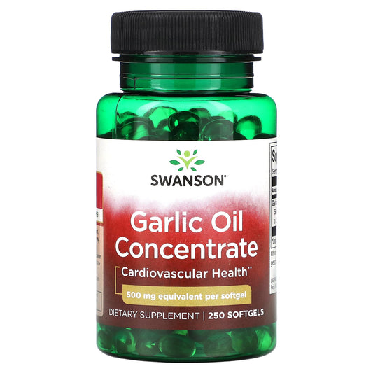 Swanson, Garlic Oil Concentrate, 500 mg, 250 Softgels - Image 1