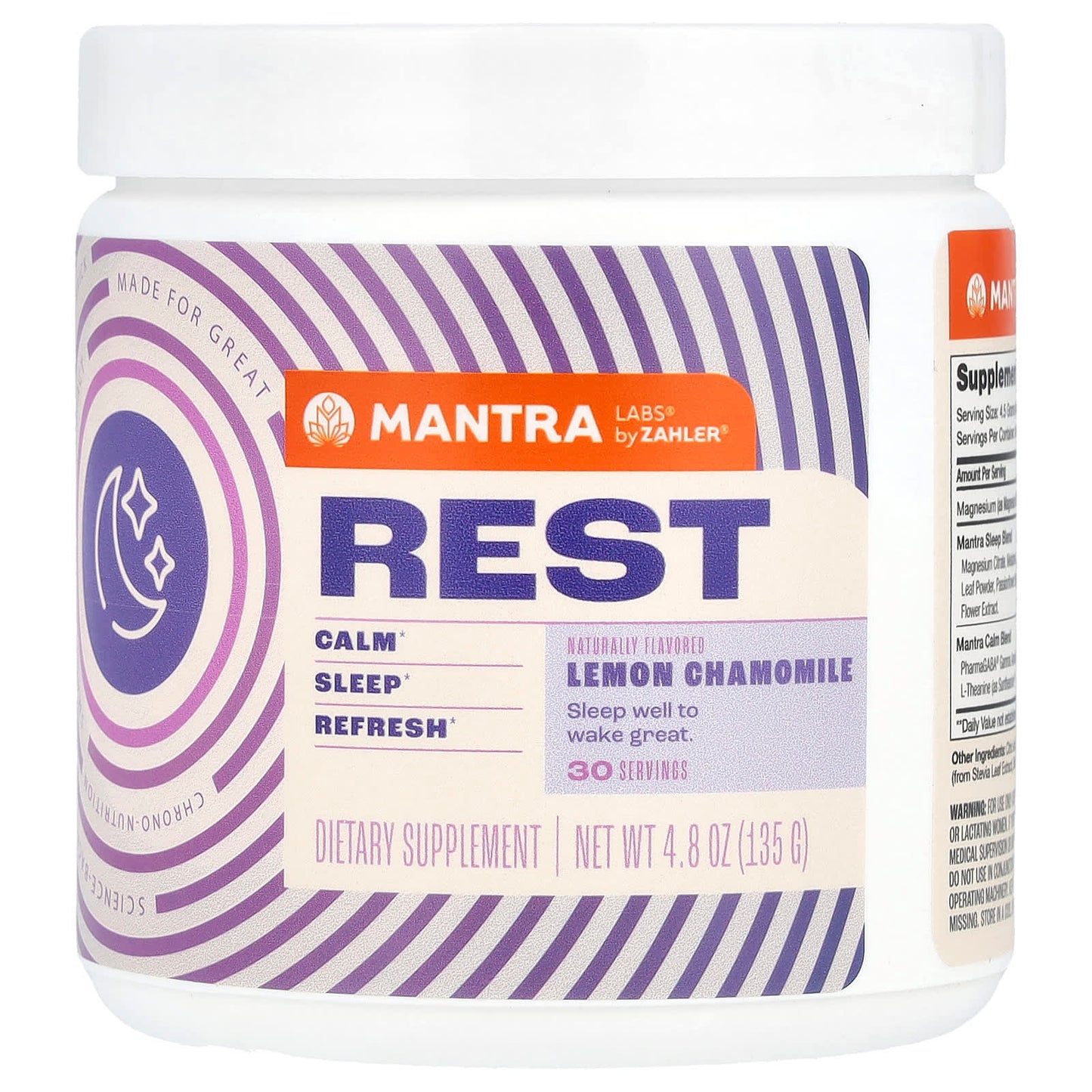 Zahler, Mantra Labs, Rest, Lemon Chamomile, 4.8 oz (135 g) - Image 1