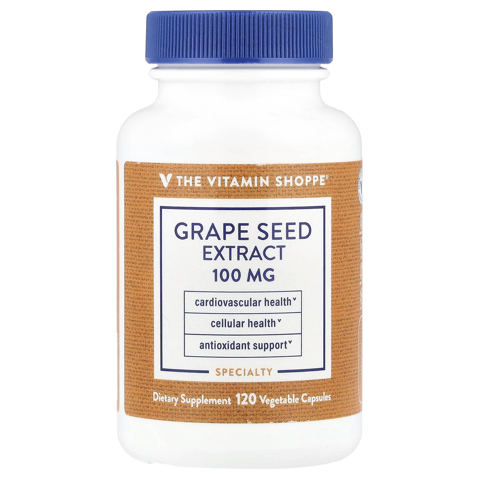 The Vitamin Shoppe, Grape Seed Extract, 100 mg, 120 Vegetable Capsules - Image 1