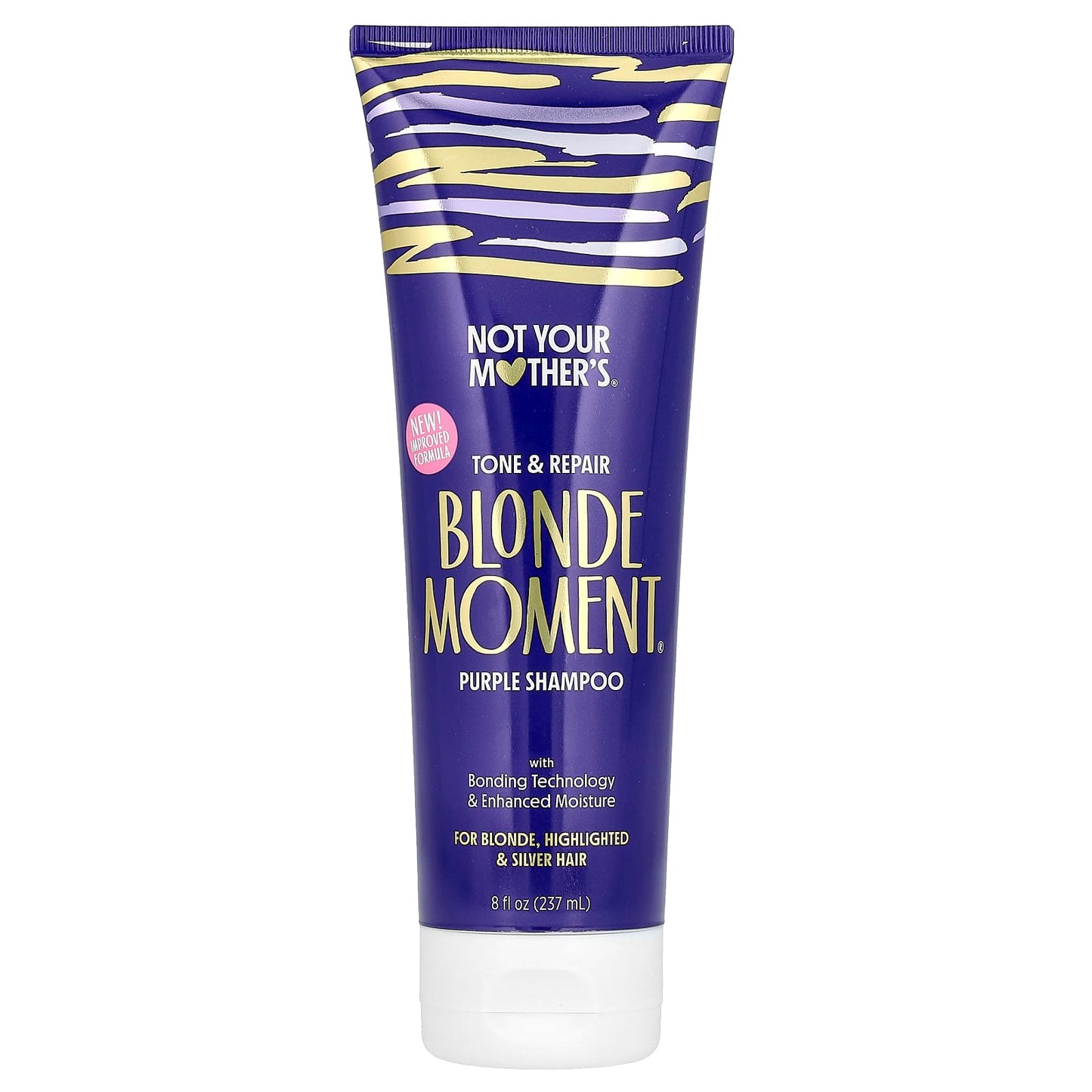 Not Your Mother's, Blonde Moment, Tone & Repair Purple Shampoo,  For Blonde, Highlighted & Silver Hair, 8 fl oz (237 ml) - Image 1