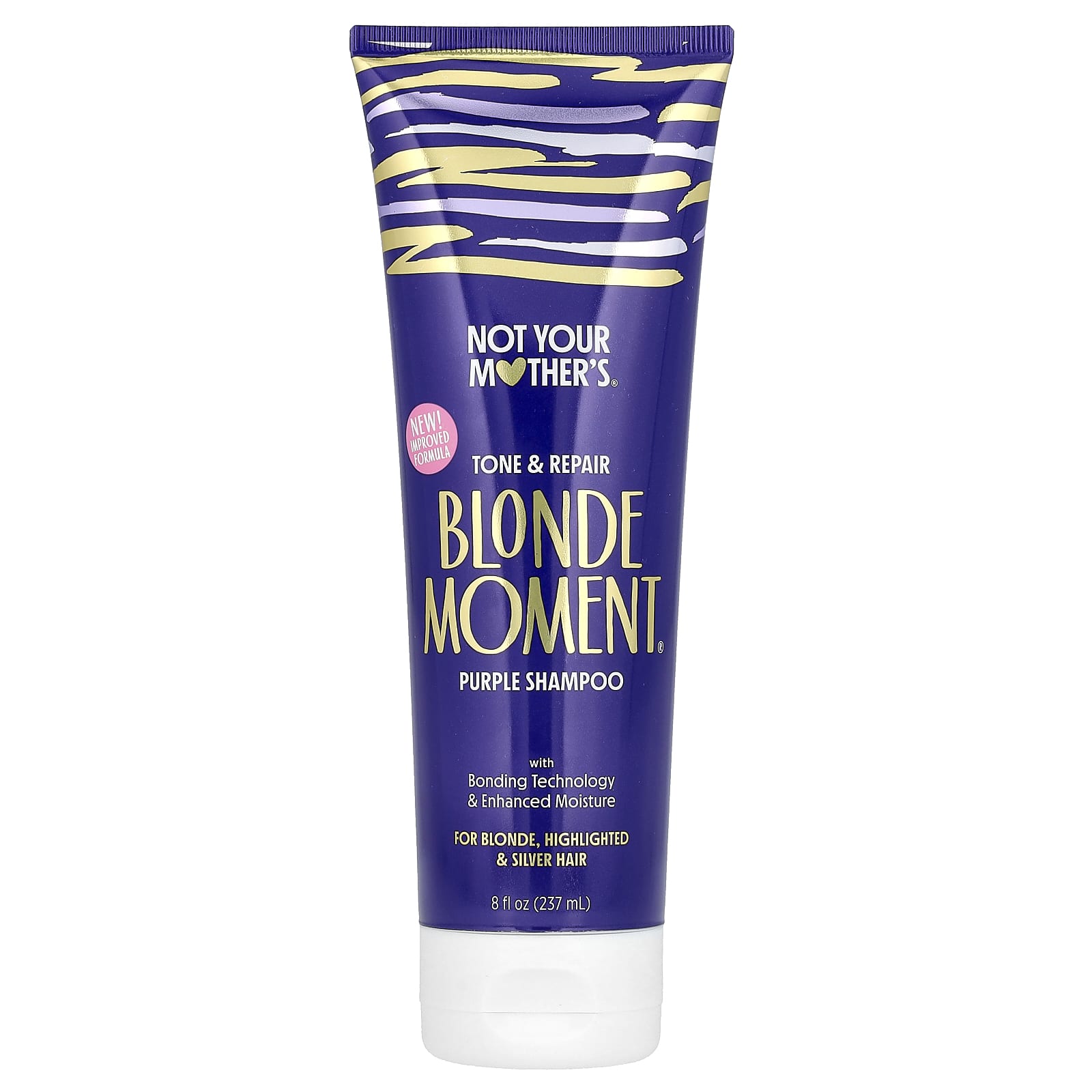 Not Your Mother's, Blonde Moment, Tone & Repair Purple Shampoo,  For Blonde, Highlighted & Silver Hair, 8 fl oz (237 ml) - Image 1