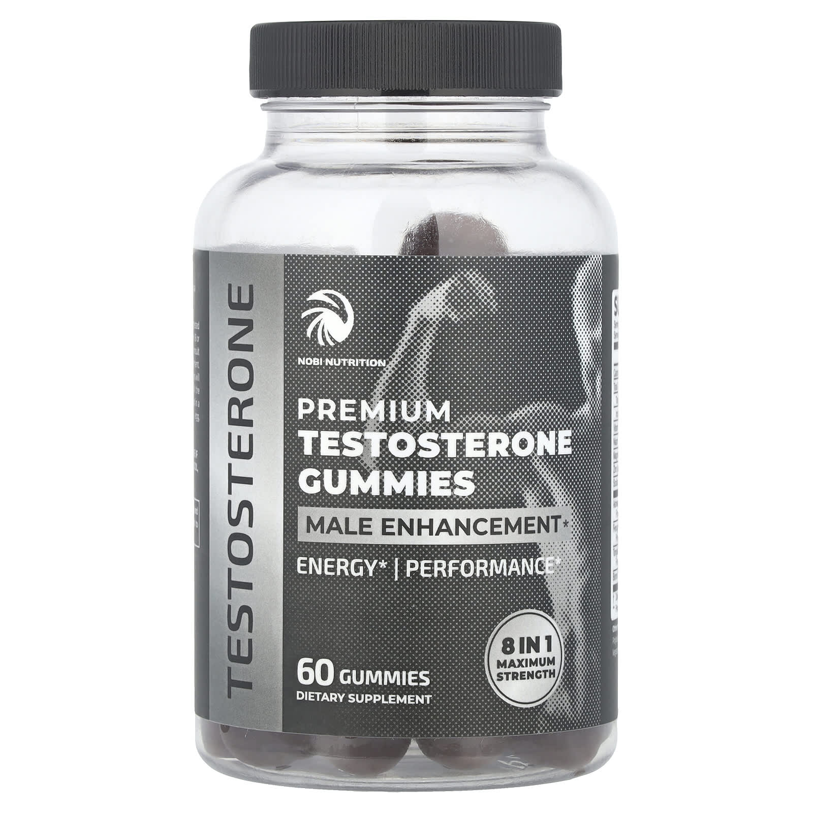 Nobi Nutrition, Premium Testosterone Gummies, 60 Gummies - Image 1