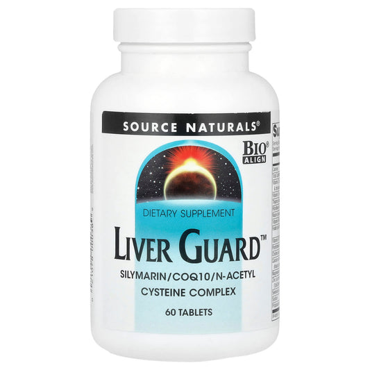 Source Naturals, Liver Guard™, Silymarin, CoQ10, N-Acetyl Cysteine Complex, 60 Tablets - Image 1