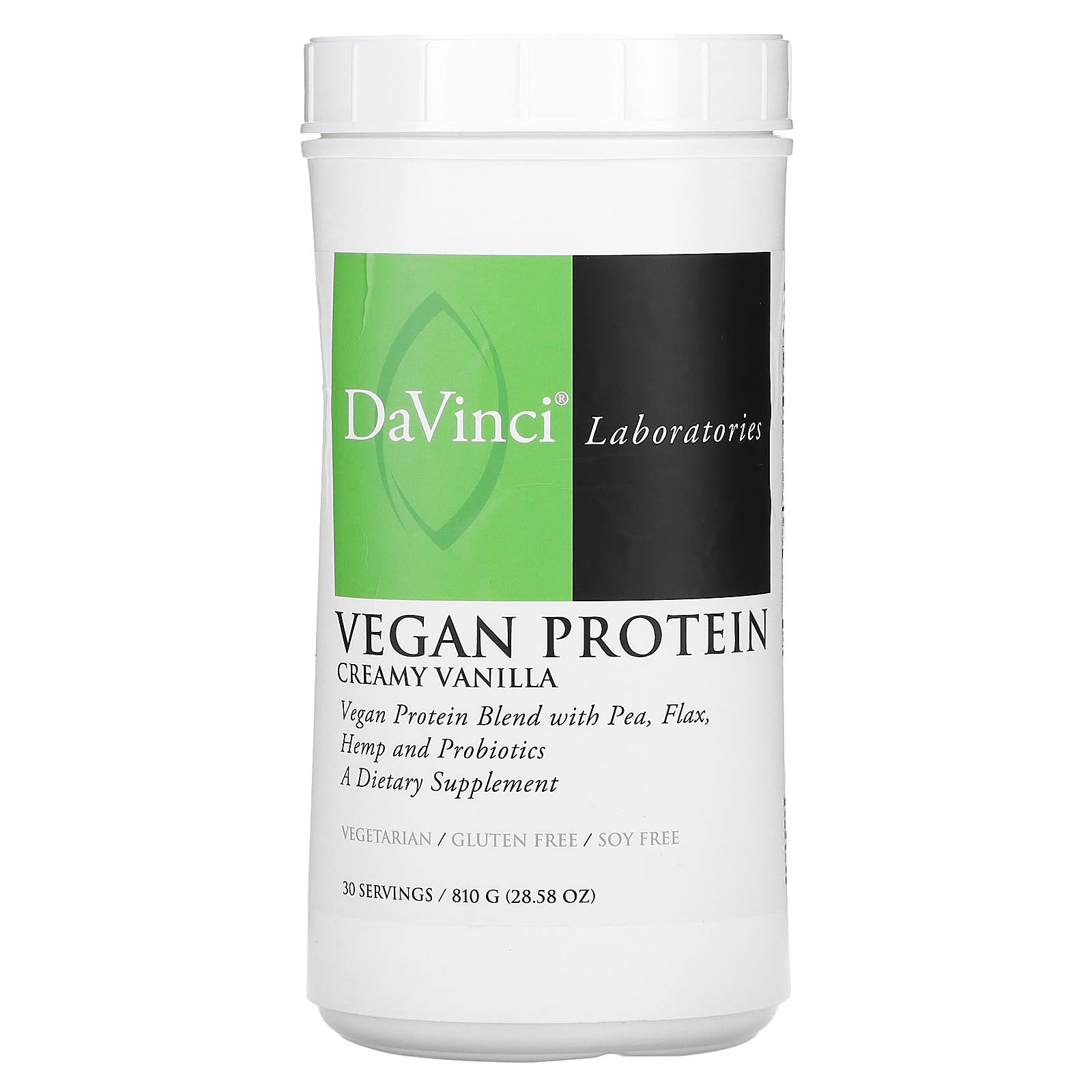 DaVinci Laboratories Vegan Protein Creamy Vanilla Powder 810g - Image 1