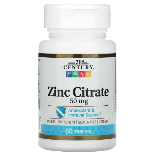 Zinc Citrate Supplement for Immune Support 50mg, 60 Tablets - Image 1