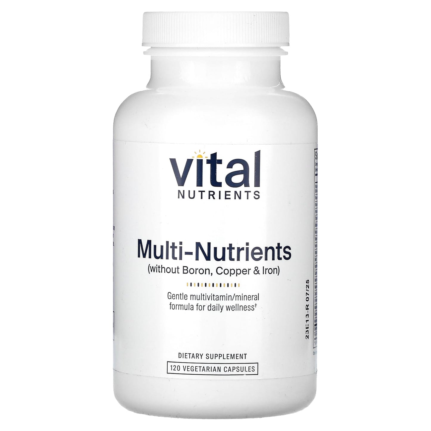 Vital Nutrients, Multi-Nutrients Without Boron, Copper & Iron, 120  Vegetarian Capsules - Image 1