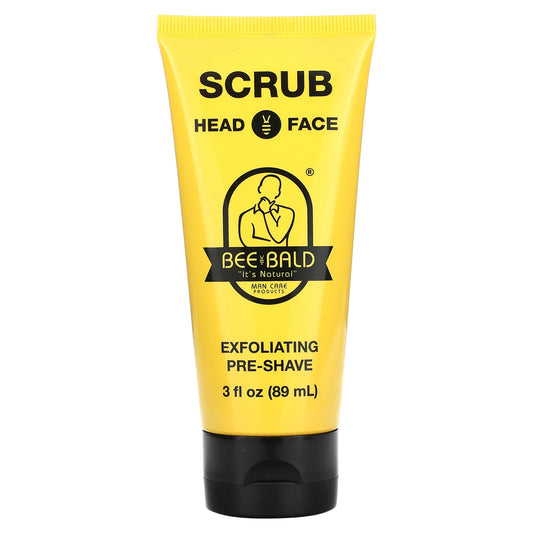 Bee Bald Exfoliating Pre-Shave Scrub for Smooth Skin, 3 fl oz - Image 1