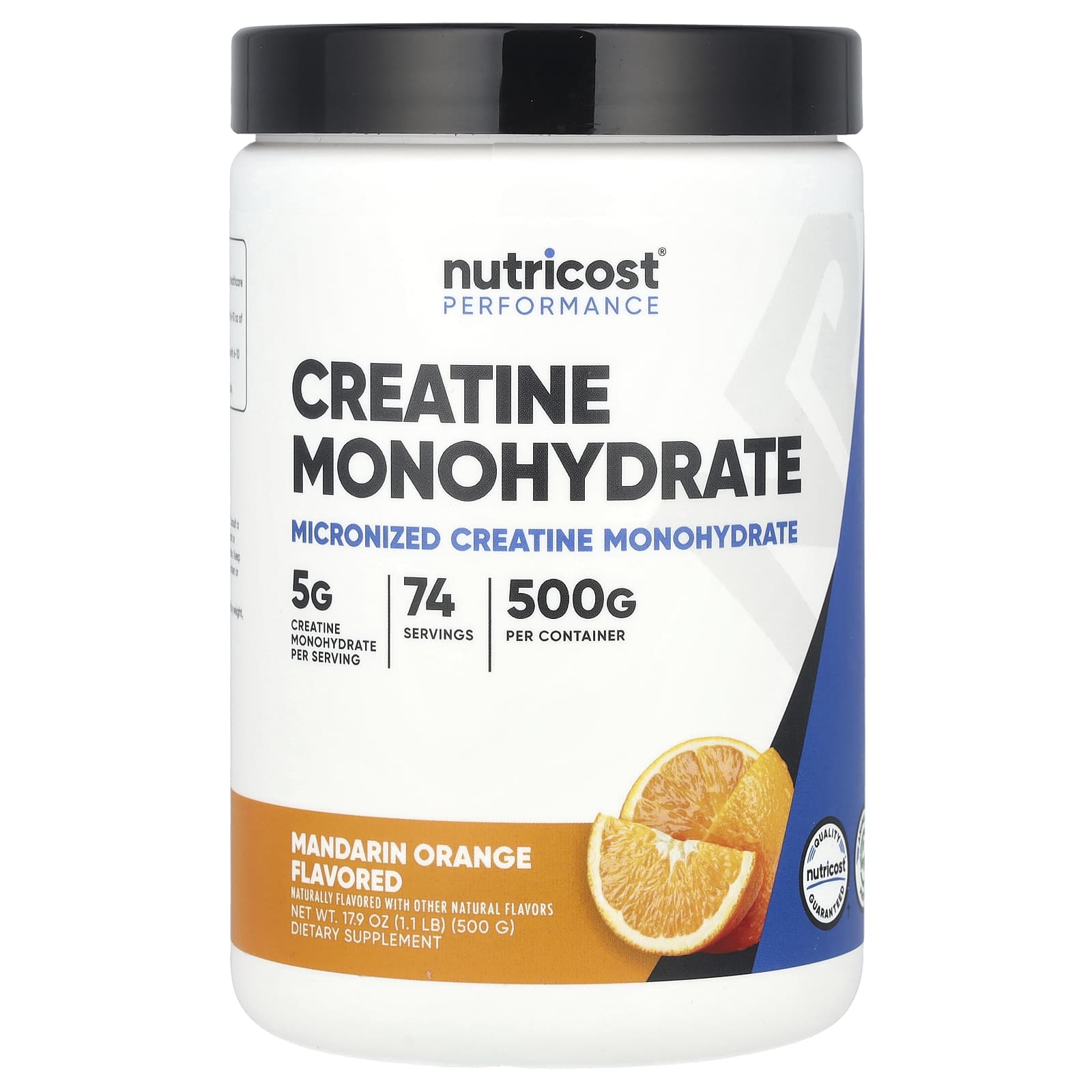 Nutricost, Performance, Creatine Monohydrate, Mandarin Orange, 1.1 lb (500 g) - Image 1