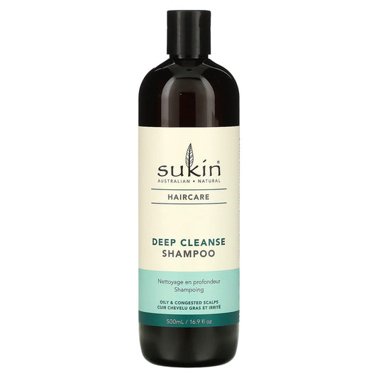 Sukin, Haircare, Deep Cleanse Shampoo, Oily & Congested Scalps, 16.9 fl oz (500 ml) - Image 1