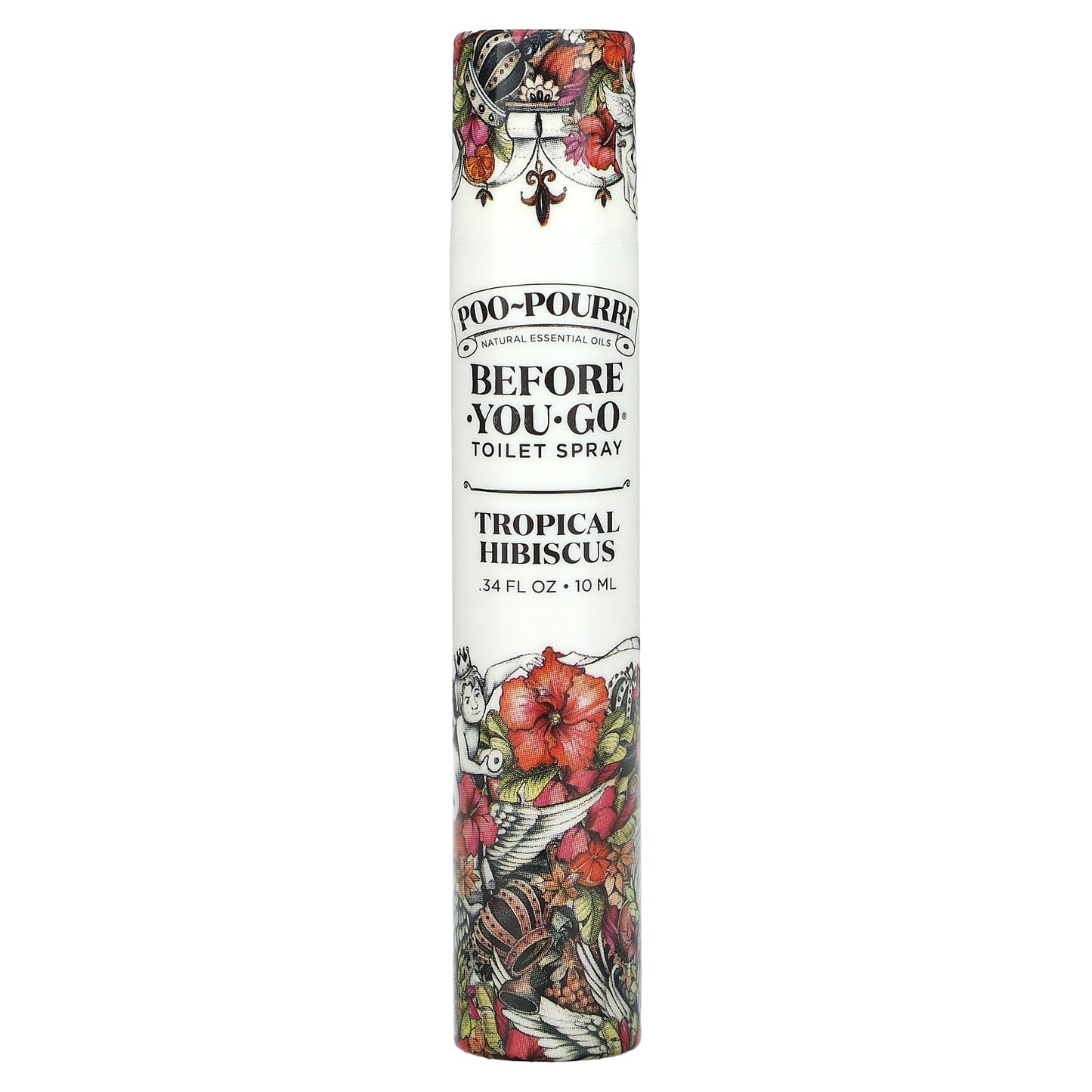 Poo-Pourri, Before-You-Go® Toilet Sprays, Tropical Hibiscus, 0.34 fl oz (10 ml) - Image 1